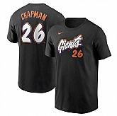 Men's San Francisco Giants #26 Matt Chapman Anthracite 2025 City Connect Fuse Name & Number T-Shirt,baseball caps,new era cap wholesale,wholesale hats